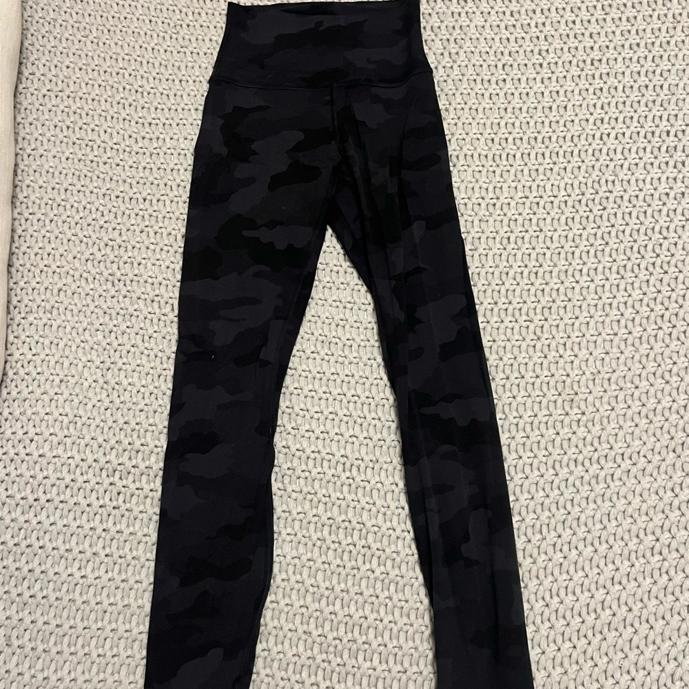 Lululemon Athletica Black Camo Leggings